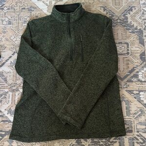 Woolrich Men's Deep Green Zip-Up Sweater